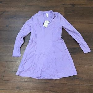 Halara NWT Athletic Dress long sleeve Lilac Size Large